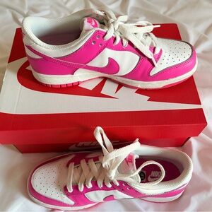 Nike Dunk Low(GS) White/Laser Fuchsia